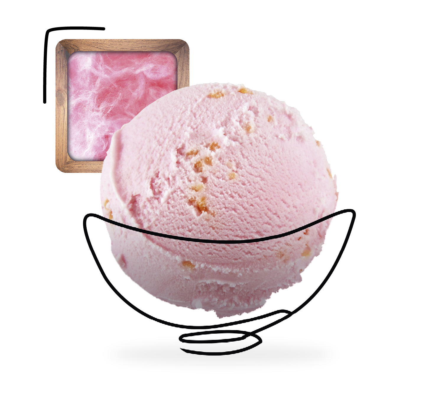 Barbe à papa Glaces des Alpes